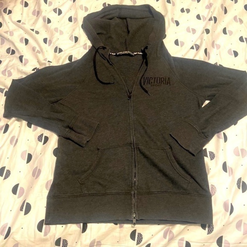 Victoria’s Secret || VSX Grey & Black Logo Full-Zip Hoodie